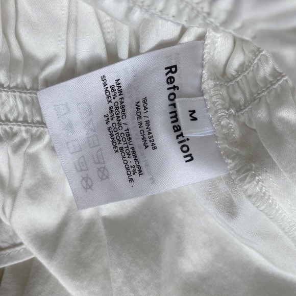 Reformation White Long Sleeve Top - Picture 3 of 4